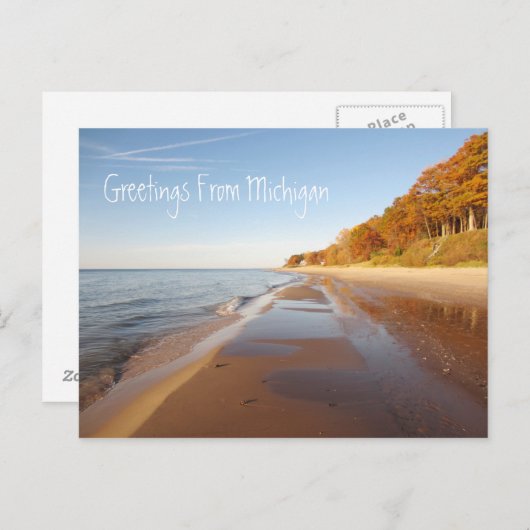 Groeten uit het mooie Lake Michigan Briefkaart (Voorkant / Achterkant)