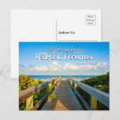 Groeten uit het Naples Florida Beach Briefkaart (Voorkant / Achterkant)