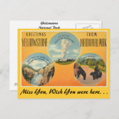 Groeten uit het Nationaal Park Yellowstone Briefkaart (Voorkant / Achterkant)
