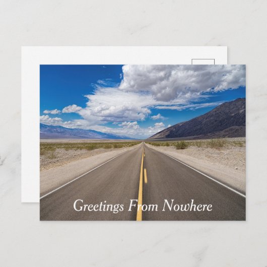 Groeten uit het niets briefkaart (Voorkant / Achterkant)