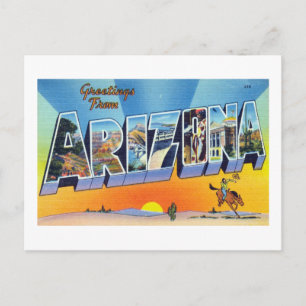  groeten uit het reisaffiche van Arizona Briefkaart