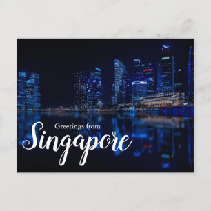 Groeten uit het Singapore Schilderachtig City Brie Briefkaart