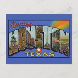 Groeten uit Houston Texas Large Letter Briefkaart