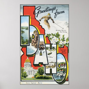 Groeten uit Idaho, Vintage Poster