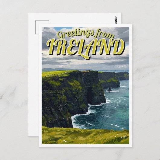 Groeten uit Ierland Cliffs of Moher Briefkaart (Voorkant / Achterkant)