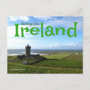 Groeten uit Ierland Doonagore Castle Ansichtkaart Briefkaart