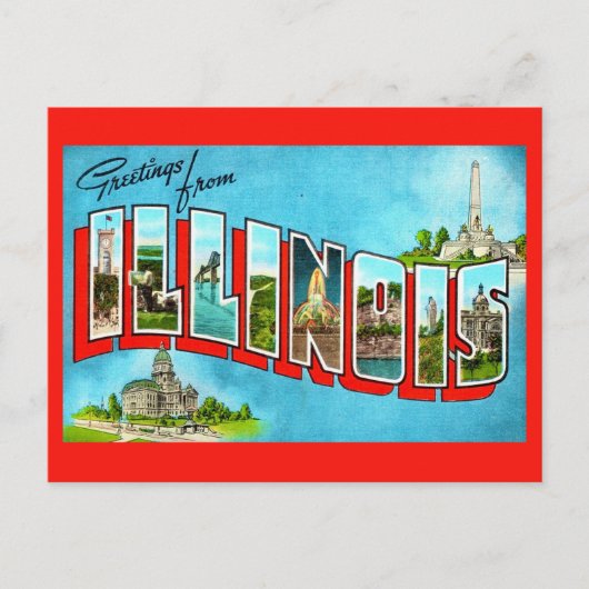 Groeten uit Illinois Briefkaart (Voorkant)
