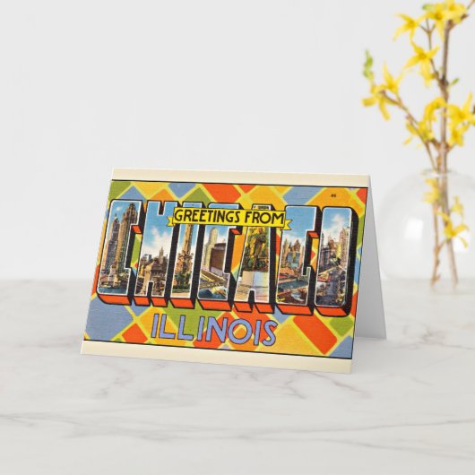 Groeten uit Illinois Kaart (Gele Bloem)