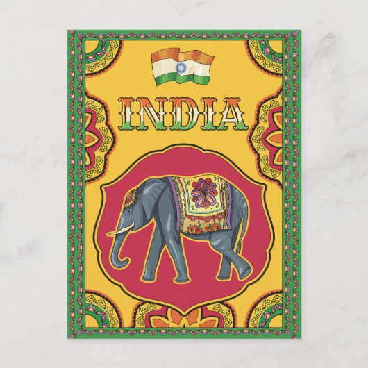 Groeten uit India Briefkaart (Voorkant)