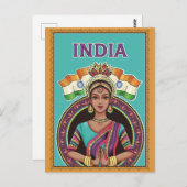Groeten uit India Briefkaart (Voorkant / Achterkant)