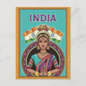 Groeten uit India Briefkaart (Voorkant)