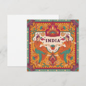 Groeten uit India Feestdagenkaart (Voorkant / Achterkant)