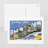 Groeten uit Indiana! Briefkaart (Voorkant / Achterkant)