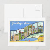 Groeten uit Indiana  Briefkaart (Voorkant / Achterkant)