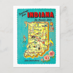  Groeten uit Indiana Kaart Briefkaart