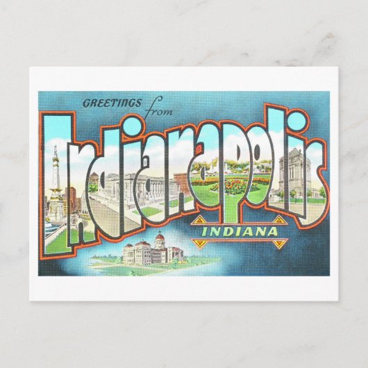 Groeten uit Indianapolis Briefkaart (Voorkant)
