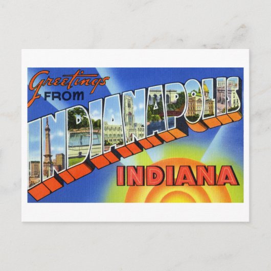 Groeten uit Indianapolis Briefkaart (Voorkant)