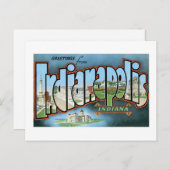 Groeten uit Indianapolis, Indiana! Briefkaart (Voorkant / Achterkant)