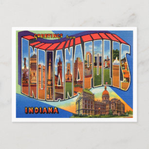 Groeten uit Indianapolis, Indiana Travel Briefkaart