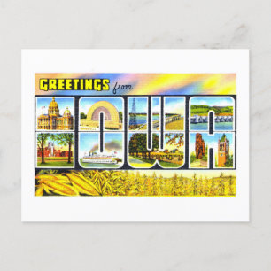 groeten uit Iowa Briefkaart