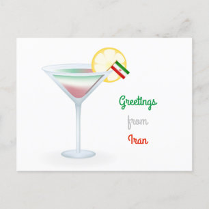 Groeten uit Iran Cocktail Holiday Briefkaart