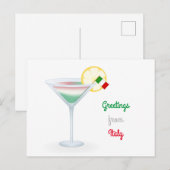 Groeten uit Italië Cocktail Holiday Briefkaart (Voorkant / Achterkant)