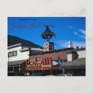 Groeten uit Jackson Hole, WY-ansichtkaart Briefkaart