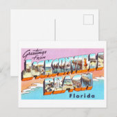  groeten uit Jacksonville Beach, Florida Briefkaart (Voorkant / Achterkant)