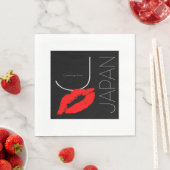 Groeten uit Japanse Rode Lipstick Kiss Servetten (Insitu)