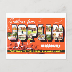 groeten uit Joplin, Missouri, Briefkaart