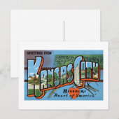 Groeten uit Kansas City! Briefkaart (Voorkant / Achterkant)
