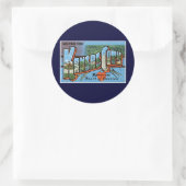 Groeten uit Kansas City! Ronde Sticker (Tas)