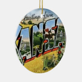 Groeten uit Kansas Keramisch Ornament (Rechts)