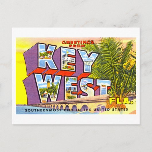  groeten uit Key West, Florida Briefkaart (Voorkant)