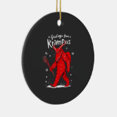 Groeten uit Krampus Kerstmis Keramisch Ornament (Rechts)