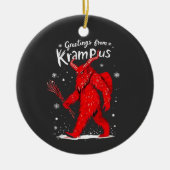 Groeten uit Krampus Kerstmis Keramisch Ornament (Voorkant)