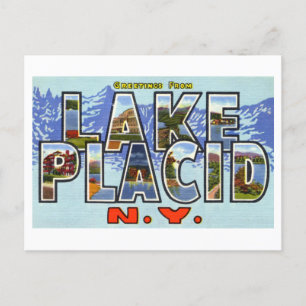  groeten uit Lake Placid, New York Briefkaart