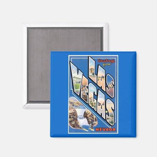 Groeten uit Las Vegas! Magneet (Voorkant / Achterkant)