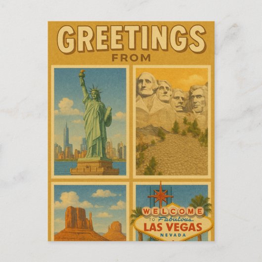 Groeten uit Las Vegas Nevada Briefkaart (Voorkant)