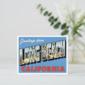 Groeten uit Long Beach CA Briefkaart (Staand voorkant)
