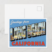 Groeten uit Long Beach CA Briefkaart (Voorkant / Achterkant)