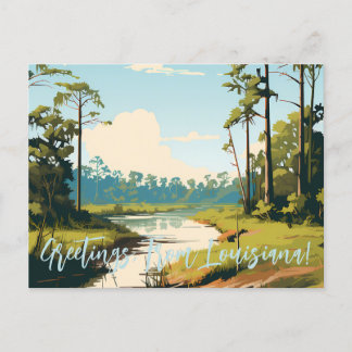 Groeten, uit Louisiana | Bayou-Briefkaart Briefkaart