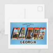 groeten uit Macon, Georgia Briefkaart (Voorkant / Achterkant)