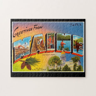 groeten uit Maine Briefkaart Souvenir Legpuzzel