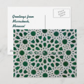 Groeten uit Marrakech Marokko Briefkaart (Voorkant / Achterkant)