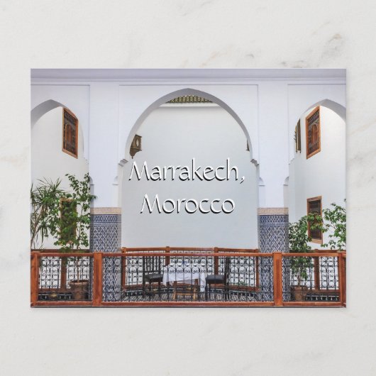 Groeten uit Marrakech Marokko Briefkaart (Voorkant)