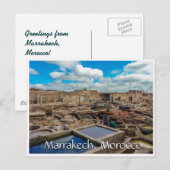 Groeten uit Marrakech Marokko Briefkaart (Voorkant / Achterkant)