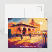 Groeten uit Marrakesh Medina Marokko Feestdagenkaart (Voorkant / Achterkant)
