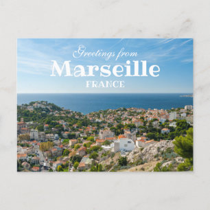 Groeten uit Marseille Frankrijk Schitterende Prent Briefkaart