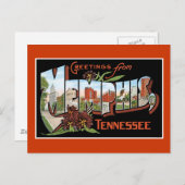 Groeten uit Memphis, Tennessee Briefkaart (Voorkant / Achterkant)
